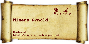 Misera Arnold névjegykártya